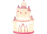 Clayre & Eef 6LMP802 Luce Notturna Castello Led 16X11X24 Cm Rosa Viola