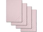 Lenzuolo A Pieghe Winter Fluffy Rosa 90 X 190 - 100 X 200 Cm In Confezione Da 4 Pz