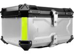 Box Posteriore Per Moto, In Lega Di Alluminio, Design Impermeabile, 65L Argento Goffrato