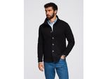Felpa Ombre Con Abbottonatura E Collo Alto Nera Xl