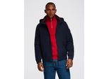 Giacca Da Uomo Ombre Con Cappuccio E Collo Alto Blu Scuro M