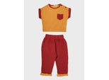 Bonito | Completo Da Ragazzo - Maglietta E Pantaloncini - Taglia 86 - Cotone - Rosso - Comodo E Alla Moda