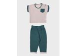 Bonito | Set Completo Maglietta E Pantaloncini - 80 - Verde - 100% Cotone - Comodo Ed Elegante Per Ragazzi
