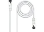 Nanocable 10.20.2000-L25-W, 0,25 M, Cat8.1, S/Ftp (S-STP), RJ-45, RJ-45, BíLá