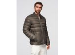Giacca Da Uomo Trapuntata Ombre Classic Con Collo Alto Oliva L