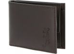 Oxmox Pelle Portafoglio Leather Rfid Protect PocketböRse Lizard Embossed Brown Marrone Scuro