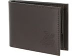 Oxmox Pelle Portafoglio Leather Rfid Protect PocketböRse Turtle 2.0 Embossed Brown Marrone Scuro