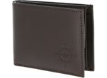 Oxmox Pelle Portafoglio Leather Rfid Protect PocketböRse Windrose 2.0 Embossed Brown Marrone Scuro