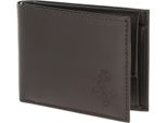 Oxmox Pelle Portafoglio Leather Rfid Protect PocketböRse Freedom Anchor Embossed Brown Marrone Scuro