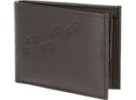 Oxmox Pelle Portafoglio Leather Rfid Protect PocketböRse Footsteps 2.0 Embossed Brown Marrone Scuro