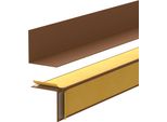 Quest Minimalist Battiscopa Autoadesivo In Pvc - Rigido, Marrone, 20X10 Mm, 200 Cm