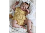 Bambola Reborn Girl - Bambola Reborn Di 48 Cm, Bambola Neonata Realistica, Corpo Mobile In Vinile, Ragazza, Come Un Bambino Vero, Con Set Di Alimentazione, Regalo (Giallo)