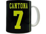 Manchester United Fc - Tazza Da Caffè "Eric Cantona 7"", Ceramica, 312Ml GF588 (Taglia Unica) (Nero)"