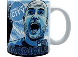 Tazza Da Caffè Manchester United Fc - "Pep Guardiola"", Ceramica, 312 Ml GF575 (Taglia Unica) (Blu/Bianco)"