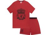 Liverpool Fc - Pigiama Con Pantaloncini Da Uomo GF707 (L) (Rosso Screziato)