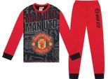Manchester United Fc - Pigiama Con Pantaloni Lunghi Per Ragazzi GF831 (140) (Nero/Rosso)