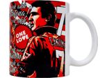 Manchester United Fc - Tazza Da Caffè "Ooh Aah Cantona"", Ceramica, 312Ml GF568 (Taglia Unica) (Rosso/Bianco)"