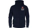 West Ham United Fc - Felpa Con Cappuccio A Zip Intera Da Uomo, In Pile GF539 (3XL) (Navy)