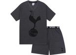 Tottenham Hotspur Fc - Pigiama Con Pantaloncini Da Uomo GF914 (L) (Grigio)