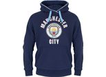Manchester City Fc - Felpa Con Cappuccio Da Uomo, In Pile GF524 (M) (Blu Navy Scuro)