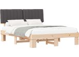 Vidaxl Struttura Letto Con Testiera Imbottita Grigio Scuro 150 X 200 Cm