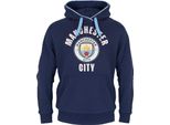 Manchester City Fc - Felpa Con Cappuccio Da Uomo, In Pile GF524 (Xl) (Blu Scuro)