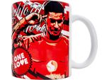Manchester United Fc - Tazza Da Caffè "Marcus Rashford"", Ceramica, 312 Ml GF592 (Taglia Unica) (Rosso/Bianco)"