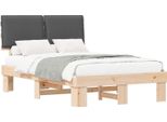 Vidaxl Struttura Letto Con Testiera Imbottita Grigio Scuro 120 X 200 Cm