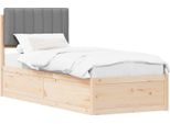 Vidaxl Struttura Letto Con Testiera Imbottita Grigio Chiaro 80 X 200 Cm