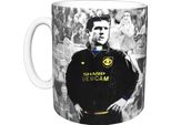Manchester United Fc - Tazza Da Caffè "Eric Cantona"", Ceramica, 312 Ml GF587 (Taglia Unica) (Nero/Bianco)"
