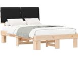 Vidaxl Struttura Letto Con Testiera Imbottita Nera 120 X 200 Cm
