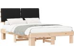 Vidaxl Struttura Letto Con Testiera Imbottita Nera 150 X 200 Cm