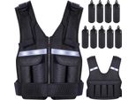 Inf Gilet Zavorrato Regolabile Per Allenamento Fitness Con 9 Sacchi Di Sabbia