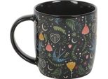 Something Different - Tazza Da Caffè "Midnight Bloom"", 350Ml SD10708 (Taglia Unica) (Nero/Colore)"
