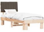 Vidaxl Struttura Letto Con Testiera Imbottita Taupe 75 X 190 Cm