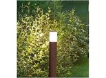 Sigaro - Paletto Da Giardino Con Lampadina 1Xe27 Max 20W IP54, Alluminio Verniciato, Paletto Da Esterno, Corten, H.50 Cm - Perenz