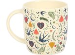 Something Different - Tazza Da Caffè "Midnight Bloom"", 350Ml SD10709 (Taglia Unica) (Crema/Colore)"