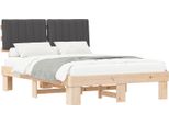 Vidaxl Struttura Letto Con Testiera Imbottita Grigio Scuro 140 X 200 Cm