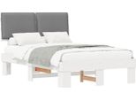 Vidaxl Struttura Letto Con Testiera Imbottita Grigio Chiaro 120 X 200 Cm