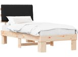 Vidaxl Struttura Letto Con Testiera Imbottita Nera 80 X 200 Cm
