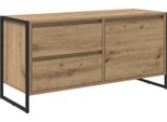 Mobile Tv Vidaxl In Rovere Lavorato A Mano 100 X 36 X 49,5 Cm Materiale A Base Di Legno