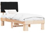 Vidaxl Struttura Letto Con Testiera Imbottita Nera 80 X 200 Cm