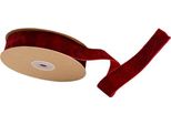 Inf Nastro Di Velluto 2,5Cm X 10M - Nastro Floccato Su Un Lato Per Fai Da Te E Decorazioni Natalizie Vino Rosso