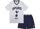 Tottenham Hotspur Fc - Pigiama "1882"" Con Pantaloncini Da Uomo GF925 (L) (Bianco)"