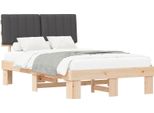Vidaxl Struttura Letto Con Testiera Imbottita Grigio Scuro 120 X 190 Cm