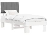 Vidaxl Struttura Letto Con Testiera Imbottita Grigio Chiaro 80 X 200 Cm
