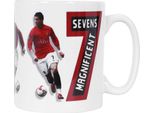 Manchester United Fc - Tazza Da Caffè "Magnificent Sevens"", Ceramica, 312 Ml GF594 (Taglia Unica) (Rosso/Bianco)"