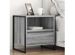 Vidaxl Comodino Grigio Sonoma 50 X 39,5 X 50 Cm Materiale A Base Di Legno