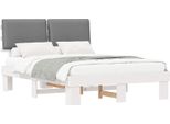 Vidaxl Struttura Letto Con Testiera Imbottita Grigio Chiaro 140 X 190 Cm