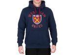 West Ham United Fc - Felpa Con Cappuccio Da Uomo, In Pile GF508 (3XL) (Navy)